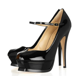 Yves Saint Laurent Mary Jane Tribute patent-leather pumps