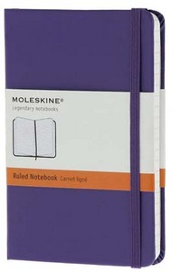 Классическая записная книжка фиолетового цвета, Moleskine, бумага в линейку, Large