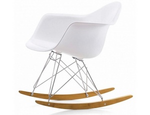 RAR EAMES PLASTIC ROCKING ARMCHAIR WHITE