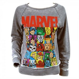 Marvel Comics Burnout Raglan Sweater