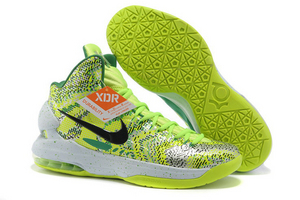 Kevin Durant V New Graphic Pattern Christmas Green Mens Basketball Shoes