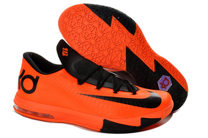 Kevin Durant Women Basketball Shoes VI In Team Orange Black Colors