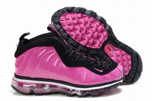 pink and black foamposite max women shoes