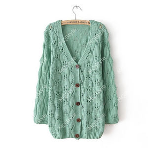 Women Fashion Loose V Neck Knitted Long Sleeve Sweaters Cardigan 5 Colors B3053M
