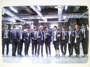 EXO K M Official SM Promo Photo Card Group Ver. А