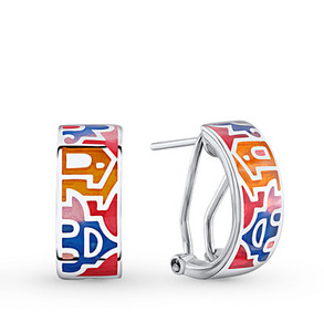 Сережки с эмалью