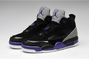 Men Air Nike Brand Jordan Son Of Mars Low Sneakers:Black Grape ICE White Color Feature