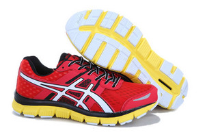 Mens Asics Gel Quik 33 Red Black Yellow Shoes