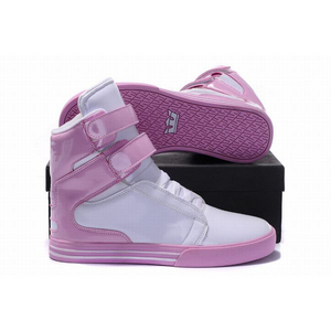 kids white pink supra tk sneakers high tops