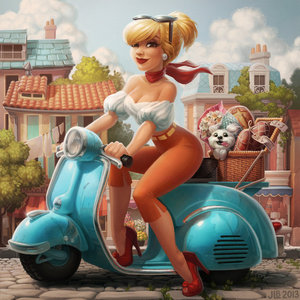 Vespa или другой красивый мопед