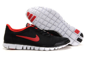 Nike Free 3.0 V2 Black Red-Mens