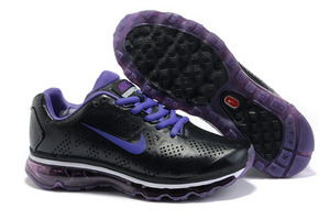 Nike Air Max 2011 Leather Black Purple-Womens