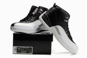 nike air jordan 12 shoes big size black and white