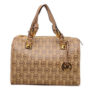 Michael Kors Grayson Monogram Large Brown Satchel Bag