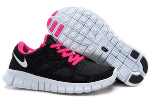 Nike Free Run 2 Woven Liberty Black Pink Womens Shoes