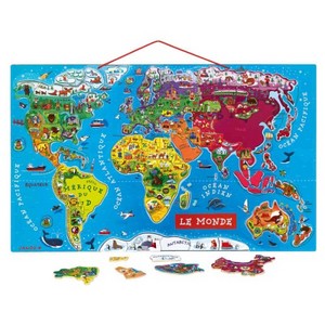 Puzzle monde magnetique - Janod