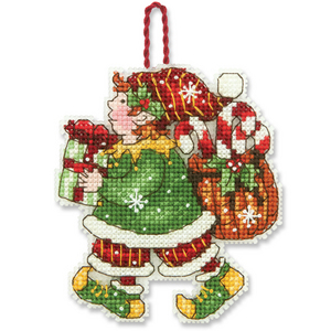 Elf Counted Cross Stitch Ornament