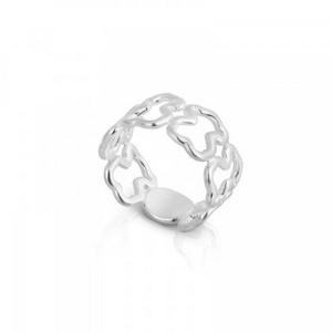 Sterling silver TOUS New Carrusel ring. Motif: 9,6mm. - 3/8".