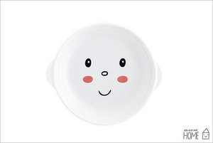 Тарелка с лицом ко-ко-ко - или пара тарелок + фломастеры по керамике черный и красный