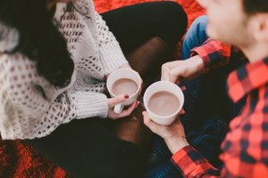 Drink hot chocolate together