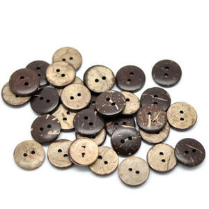 50pcs Brown Coconut Shell 2 Holes Sewing Buttons Scrapbooking 25mm | eBay