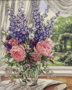 dimensions Peonies and Delphiniums