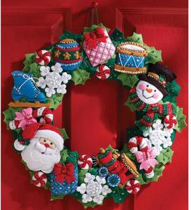 Christmas Toys Wreath - Felt Applique Kit  by Bucilla