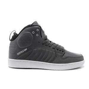 Grey Suede and White Mid Tops Supra S1W Men Stevie Williams Footwear