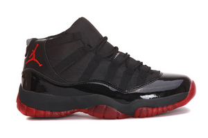 Nike Air Jordan 11 Retro Black Red Custom Mens Shoes