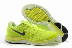 Mens Nike LunarGlide+ 4 Premium Fluorescent Green Shoes