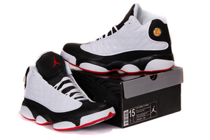 Air Jordan Retro 13 with Big Size 14-15-16(US Size) - White & Black & True Red -Release