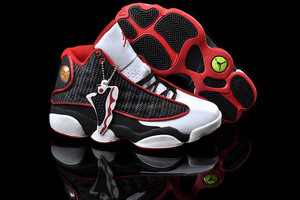 Sport Red & White - Black Color Women Sports Shoes - Retro 13 Jordan Shoes