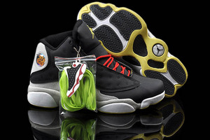 Air Jordan 13 Electric Yellow - Wolf Grey - University Red - Charcol Black Men's Sneaker