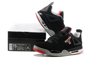 Retro Jordan IV Big Size 14&15&16 Black and Red