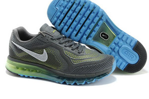 Nike Air Max Grey - Yellow & Blue 2014 Shoes Male Design