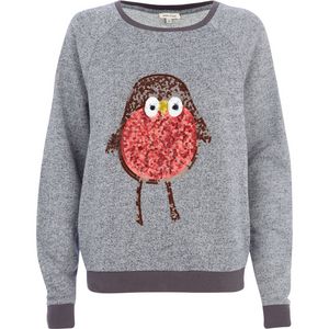 River Island | Grey Robin sequin dolman top