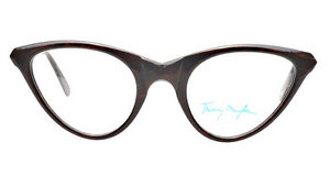 Thierry Muglar Vintage 80's Cat-eye Purple- Red and Black Marbled Frames