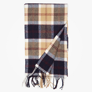 Johnstons Lambswool Tartan Navy Bannockbane