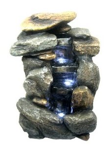 Rock Stone LED Indoor Table Top Water Fountain