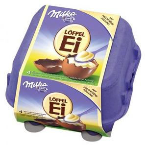 Шоколадные яйца Milka Loffel