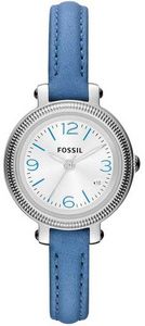 Fossil Heather Three Hand Leather Watch - Blue Es3279