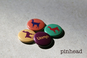 Set of 4 Llama Lover Pins (Colors)