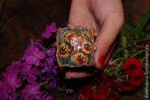 шкатулка "Подсолнухи".