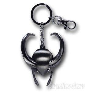 Loki Helmet Pewter Keyring