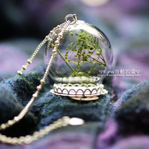 Кулон с растениями внутри