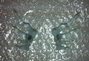 FS Soom quartz Ice horns (transparent blue) - $60