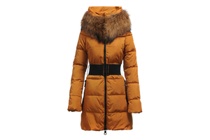 Moncler Women Sauvage Long Down Coat Yellow