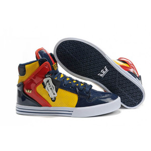 Supra Dark Blue Yellow Red Men Trainers Vaider