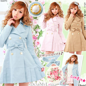 Ribbon belt X Rose lining♪ trench coat