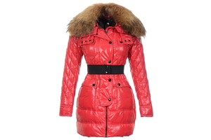 Moncler Women Safran Down Coat Red